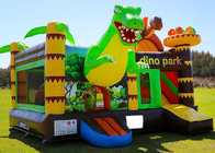 Dorośli i dzieci gra na świeżym powietrzu 0,55 mm PVC Dinosaur Inflatable Bouncy Castle Rental