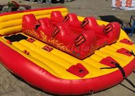 Plandeki PVC nadmuchiwane Fly Fishing Yellow / Red Towable UFO Toy For Beach Sports