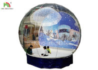 Nadmuchiwana kula śnieżna wielkości człowieka Przezroczysta 0,8 mm PVC Globe Photo Robienie zdjęć EN14960 do robienia zdjęć / reklamy
