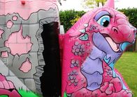 PCV Pink Dragon Cartoon Princess Combo Nadmuchiwany bounce dom z dachem Kids Play